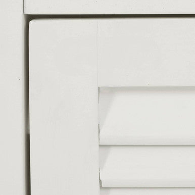 Orsina Shutter White Wood Floor Cabinet | Modern Bathroom Storage