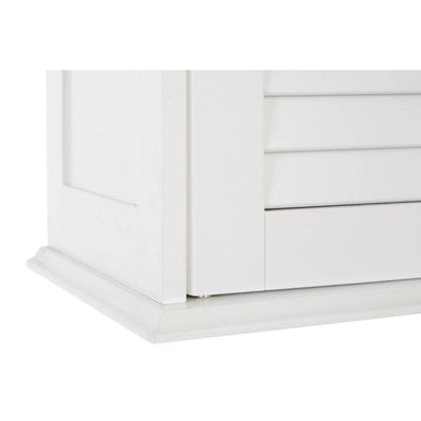 Orsina Shutter White Wood 2 Door Wall Cabinet | Modern Storage