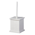 Orsina Portland White Wooden Toilet Brush Holder – Modern Bathroom Decor