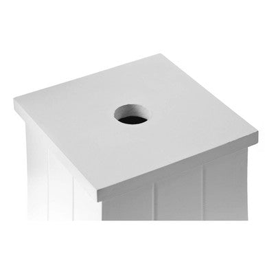 Orsina Portland White Wooden Toilet Brush Holder – Modern Bathroom Decor