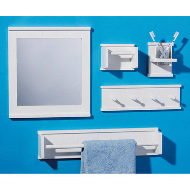 Orsina Portland White Wall Mirror – Modern Minimalist Bathroom Decor
