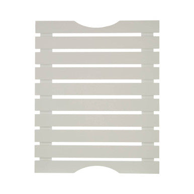 Orsina Portland White Wood Slatted Duckboard – Modern Spa Shower Mat
