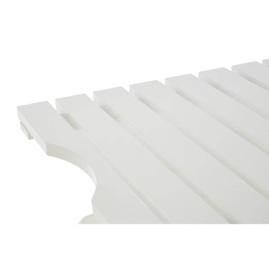 Orsina Portland White Wood Slatted Duckboard – Modern Spa Shower Mat