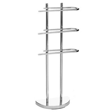 Orsina Three Arm Towel Stand – Freestanding Chrome Bathroom Rack