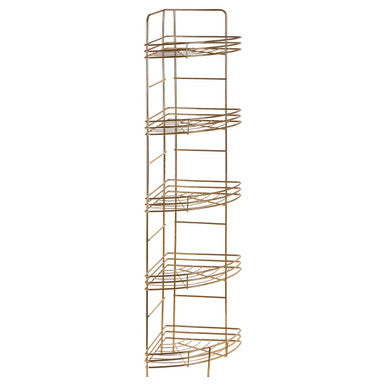 Orsina Dara 5 Tier Gold Corner Storage Rack – Luxury Bathroom Organiser