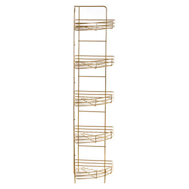Orsina Dara 5 Tier Gold Corner Storage Rack – Luxury Bathroom Organiser