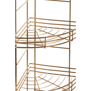 Orsina Dara 5 Tier Gold Corner Storage Rack – Luxury Bathroom Organiser