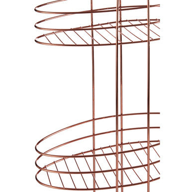 Orsina Dara 3 Tier Copper Plated Storage Rack | Modern Bathroom Organiser