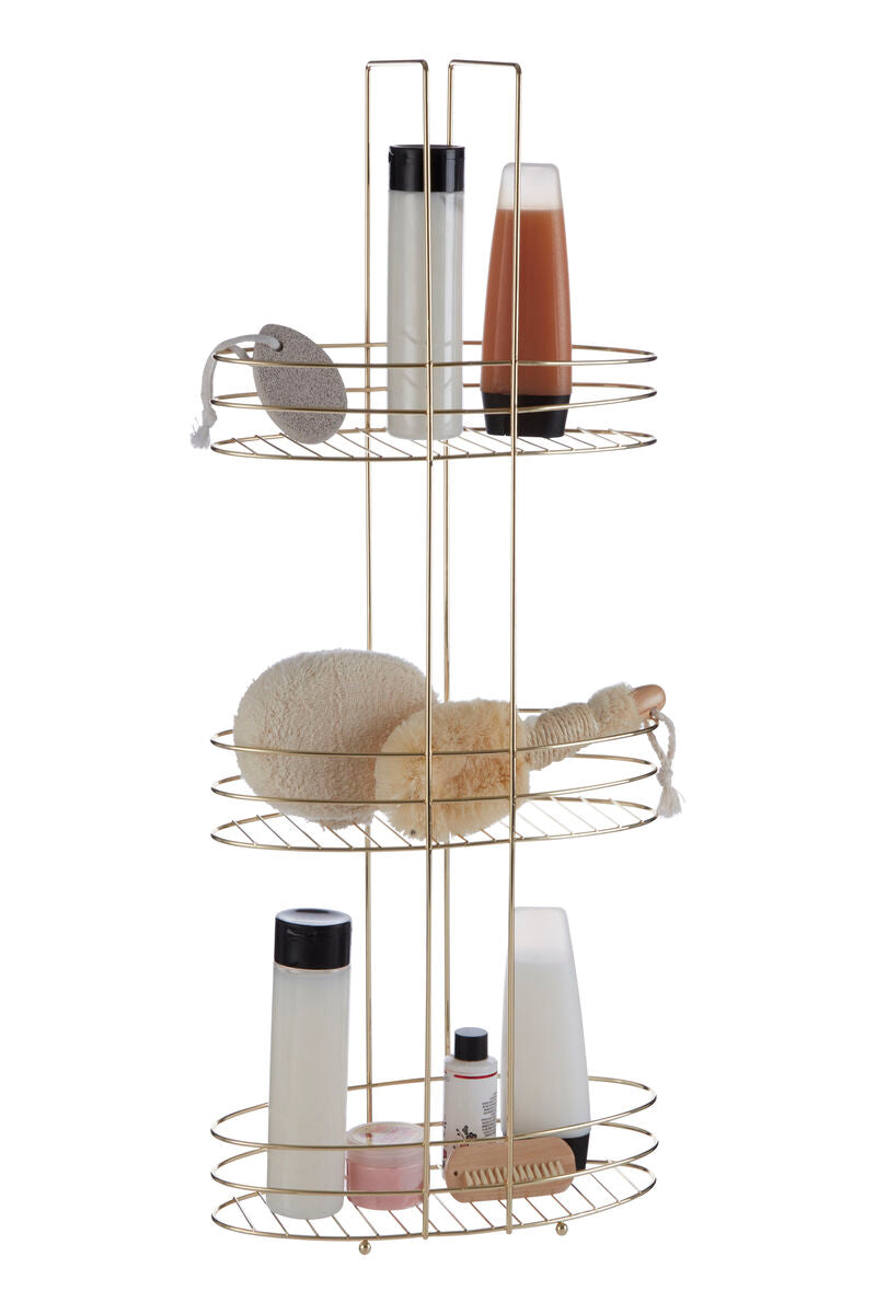 Orsina Dara 3 Tier Gold Plated Storage Rack | Modern Bathroom Organiser