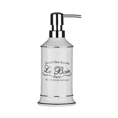 Orsina Le Bain White Ceramic Lotion Dispenser | Refillable Pump Bottle