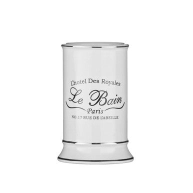 Orsina Le Bain White Ceramic Bathroom Tumbler & Toothbrush Holder