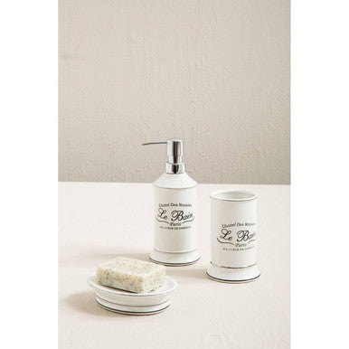 Orsina Le Bain White Ceramic Soap Dish – Minimalist Bathroom Holder
