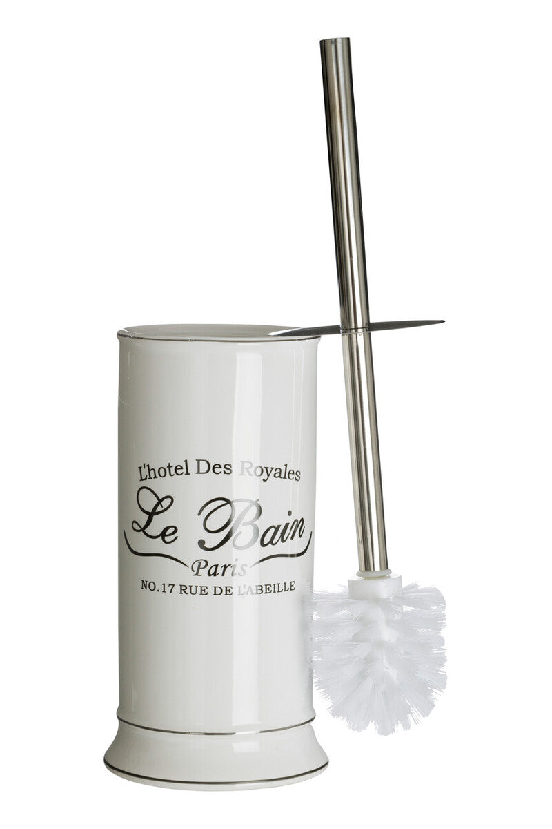 Orsina Le Bain White Toilet Brush and Holder – Modern Bathroom Set