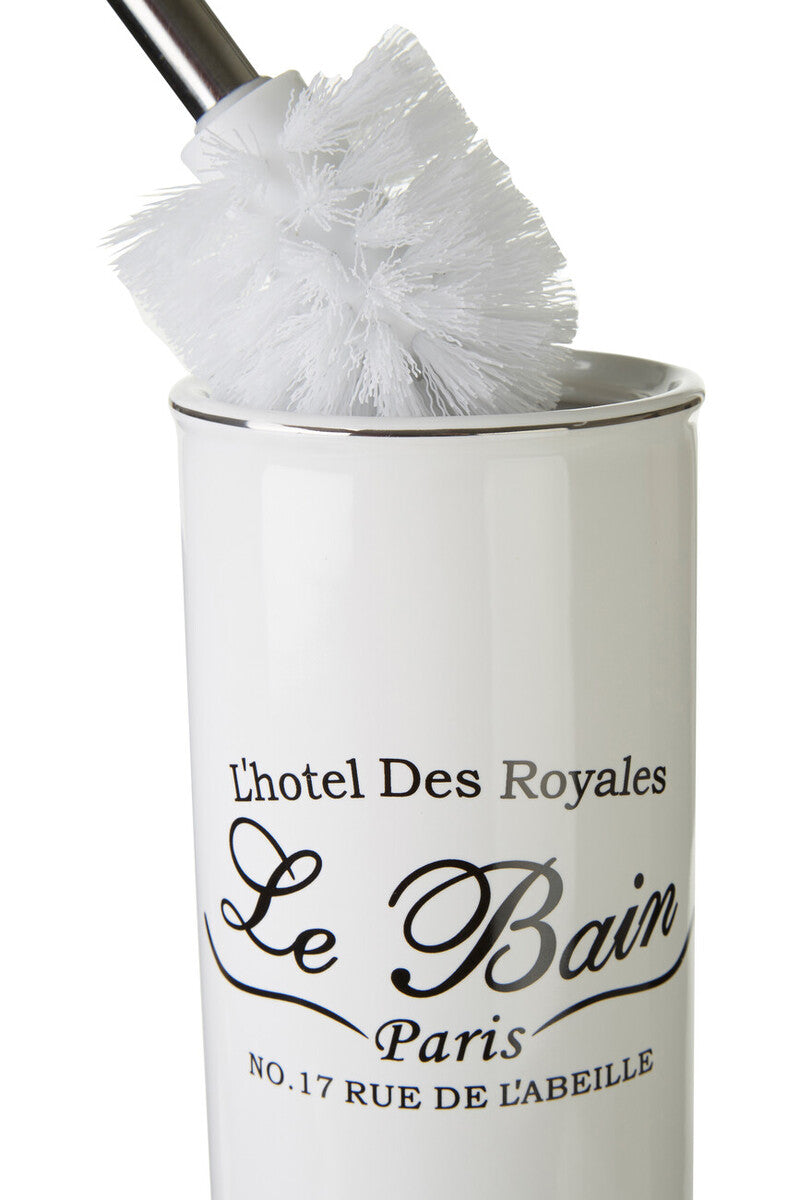 Orsina Le Bain White Toilet Brush and Holder – Modern Bathroom Set