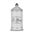 Orsina White Ceramic Cotton Bud Storage Jar | Bathroom Vanity Organizer