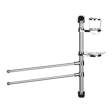 Orsina Linnea Double Towel Rail – Modern Two Bar Bathroom Storage