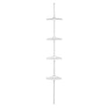 Orsina Linnea 4 Tier Spring Mount Corner Shelf Unit - White Bathroom Storage