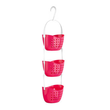 Orsina Dara 3 Tier Shower Caddy – Modern Hot Pink Bathroom Organiser