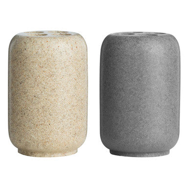 Orsina Canyon Grey Stone Toothbrush Holder – Modern Bathroom Organizer