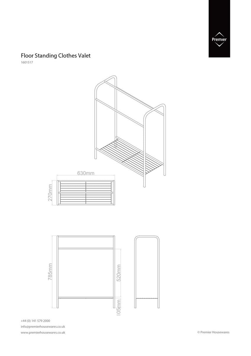 Orsina Dara Floor Standing Towel Stand – Modern Freestanding Bathroom Rail