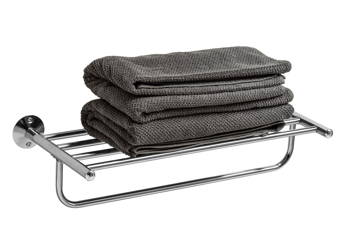 Orsina Dara Wall Mounted Chrome Towel Shelf – Modern Bathroom Storage