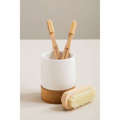 Orsina Earth 3-Piece Bathroom Set | Minimalist Sink Countertop Organizer