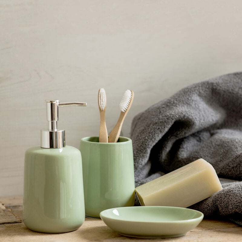 Orsina Moon Pale Green Bathroom Tumbler | 320ml Toothbrush Holder