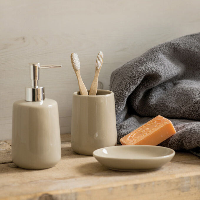 Orsina Moon Natural Toothbrush Tumbler | 320ml Minimalist Bathroom Cup