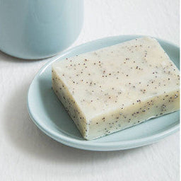 Orsina Moon Pale Blue Soap Dish – Minimalist Ceramic Bathroom Holder