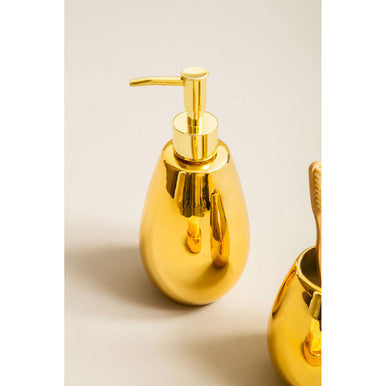Orsina Magpie Gold 3-Piece Dolomite Bathroom Set | Modern Luxury Decor