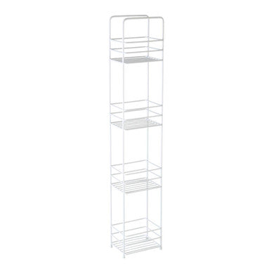 Orsina Dara 4-Tier White Rectangular Storage Caddy | Bathroom Organiser