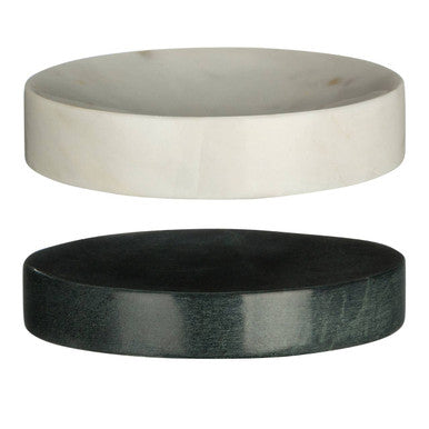 Orsina Abaska White Marble Soap Dish – Oval Stone Bathroom Accessory