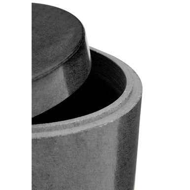 Orsina Kamal Dark Grey Marble Effect Cotton Jar | Bathroom Vanity Storage
