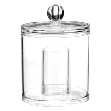 Orsina Cotton Ball and Bud Organiser | Clear Acrylic Vanity Storage