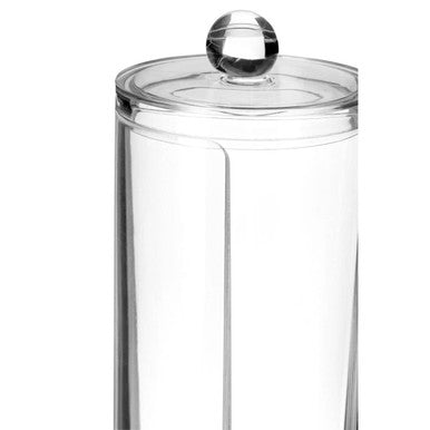 Orsina Clear Acrylic Cotton Pad Holder | Cosmetic Vanity Organiser