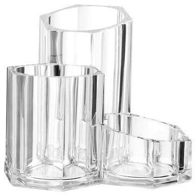 Orsina Clear 3 Compartment Cosmetics Organiser | Makeup Storage