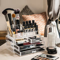 Orsina Clear Makeup Organiser – 16 Compartment Cosmetic Storage Drawers