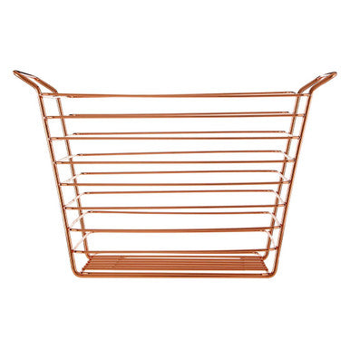 Orsina Shine Large Gold Wire Basket – Modern Luxury Bathroom Storage