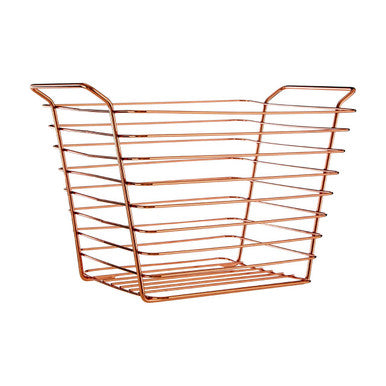 Orsina Shine Large Gold Wire Basket – Modern Luxury Bathroom Storage