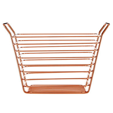 Orsina Shine Gold Wire Basket – Small Modern Bathroom Storage Organiser