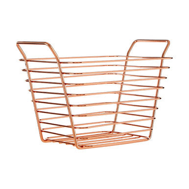 Orsina Shine Gold Wire Basket – Small Modern Bathroom Storage Organiser