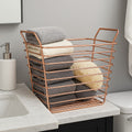 Orsina Shine Gold Wire Basket – Small Modern Bathroom Storage Organiser