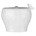 Orsina Edelle Porcelain Toothbrush Holder – White Floral Relief Design