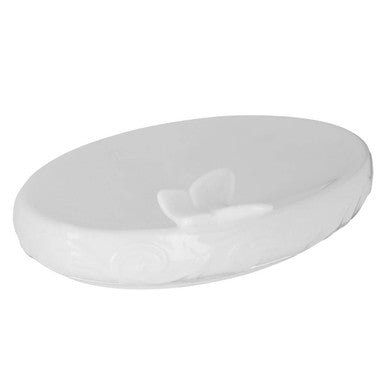Orsina Edelle Porcelain Soap Dish – Minimalist Bathroom Sink Organizer