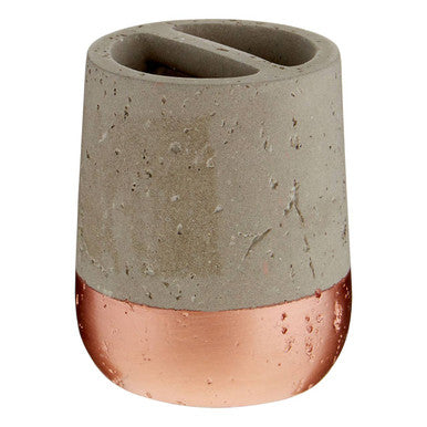 Orsina Neptune Concrete Effect Toothbrush Holder | Metallic Base