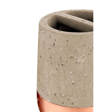 Orsina Neptune Concrete Effect Toothbrush Holder | Metallic Base