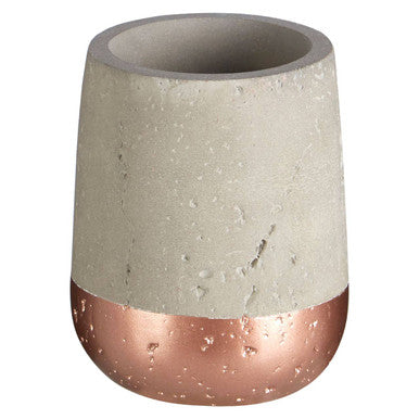 Orsina Neptune Grey Concrete Bathroom Tumbler and Toothbrush Holder
