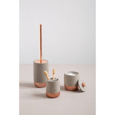 Orsina Neptune Concrete Effect Toilet Brush – Modern Bathroom Set