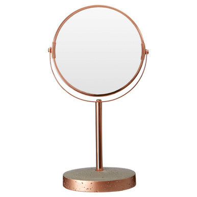 Orsina Neptune Round Swivel Bathroom Mirror – Copper Finish Design