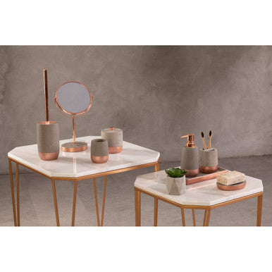 Orsina Neptune Round Swivel Bathroom Mirror – Copper Finish Design